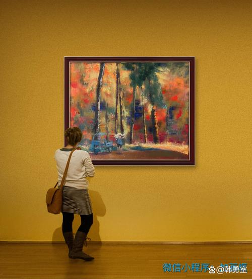 油畫作品《鄉間秋色