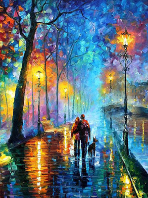 幸福的街道-油畫