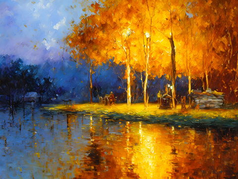 歐式風景油畫,美術繪畫,其他設計,設計模板,匯圖網