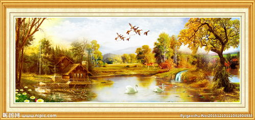 聚寶盆油畫山水 藝術與吉祥寓意的完美融合